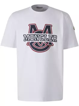 Moncler футболка с логотипом, белый