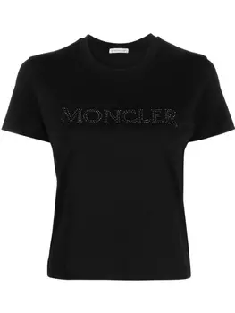 Moncler футболка с логотипом, черный