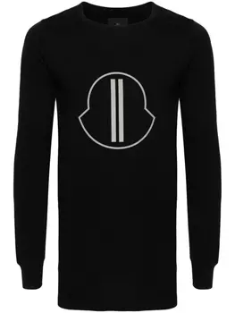 Moncler футболка с логотипом, черный