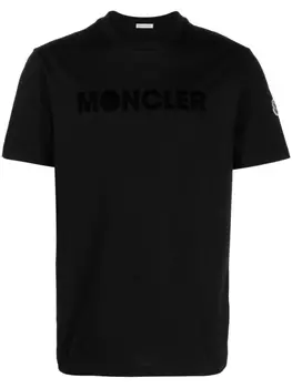Moncler футболка с логотипом, черный