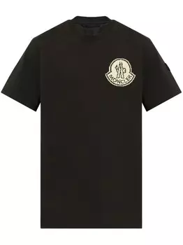 Moncler футболка с логотипом, черный