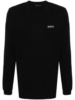 Moncler футболка с логотипом, черный