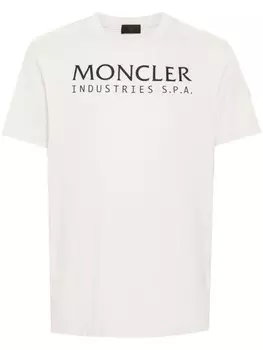 Moncler футболка с логотипом, серый