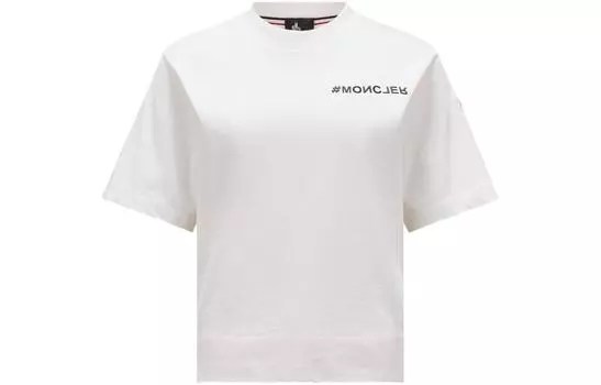 Moncler Футболка с логотипом, женская, белая