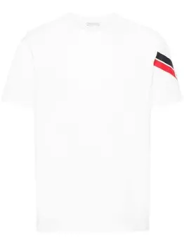 Moncler футболка с нашивкой-логотипом, белый