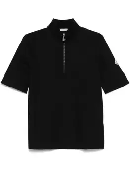 Moncler футболка с нашивкой-логотипом, черный