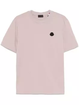 Moncler футболка с нашивкой-логотипом, серый