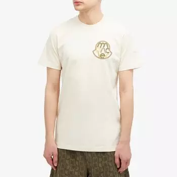 Moncler Футболка с текстовым логотипом, белый