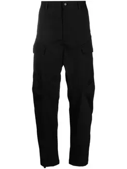 Moncler gabardine cargo trousers, черный