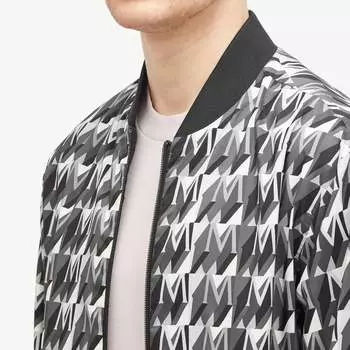 Moncler Golliaz Куртка-бомбер с монограммой, черный