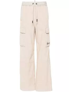 Moncler Grenoble брюки с нашивкой-логотипом, розовый