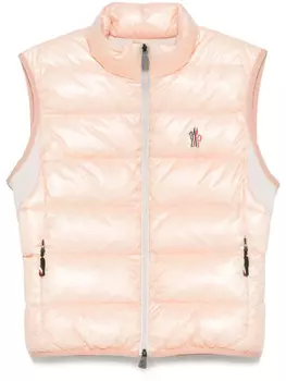 Moncler Grenoble дутый жилет на молнии, розовый