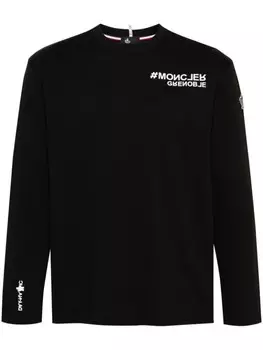 Moncler Grenoble футболка с логотипом, черный