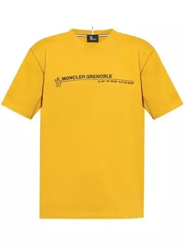 Moncler Grenoble футболка с логотипом, желтый