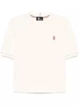 Moncler Grenoble футболка с нашивкой-логотипом, белый