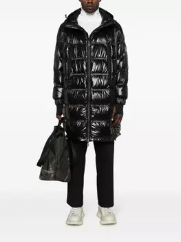 Moncler Grenoble глянцевый пуховик Berry, черный