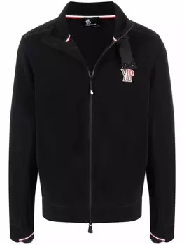 Moncler Grenoble кардиган с воротником-стойкой, черный