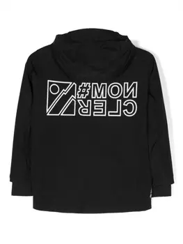 MONCLER GRENOBLE KIDS куртка с капюшоном и логотипом, черный