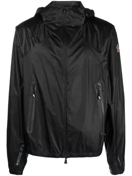 Moncler Grenoble куртка на молнии с капюшоном, черный