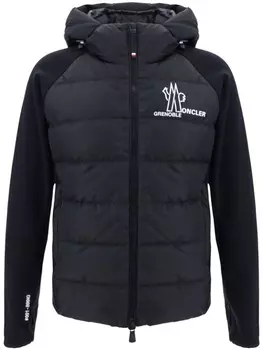 Moncler Grenoble куртка на молнии с логотипом, черный