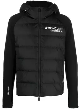 Moncler Grenoble куртка с капюшоном и логотипом, черный