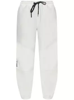 Moncler Grenoble лыжные брюки с вышитым логотипом, нейтральный цвет