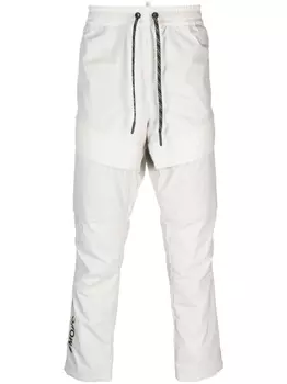 Moncler Grenoble прямые брюки из рипстопа, нейтральный цвет