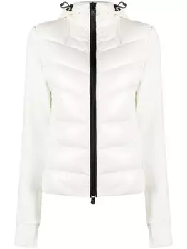 Moncler Grenoble пуховик с капюшоном, белый