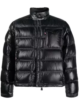 Moncler Grenoble пуховик с нашивкой-логотипом, черный