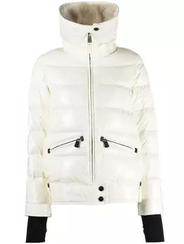 Moncler Grenoble пуховик с высоким воротником, нейтральный цвет
