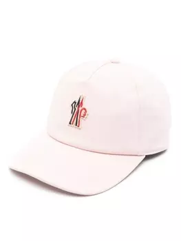Moncler Grenoble шапка с нашивкой-логотипом, розовый