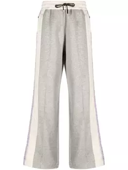 Moncler Grenoble спортивные брюки широкого кроя с лампасами, серый