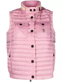 Moncler Grenoble стеганый жилет Daynamic, розовый
