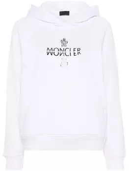 Moncler худи с логотипом, белый