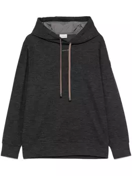 Moncler худи с логотипом, серый