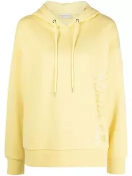 Moncler худи с логотипом, желтый