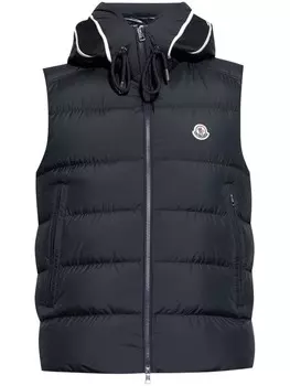 Moncler кардаминовый жилет, синий