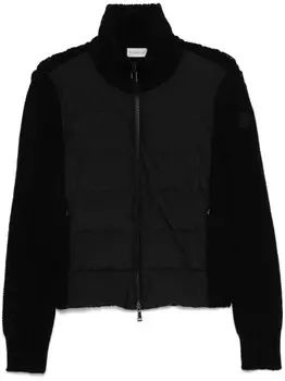 Moncler кардиган с дутыми вставками, черный