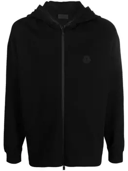 Moncler кардиган с нашивкой-логотипом, черный