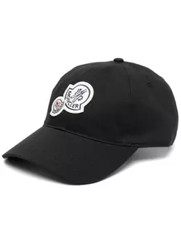 Moncler кепка с нашивкой-логотипом, черный