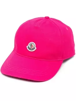 Moncler кепка с нашивкой-логотипом, розовый