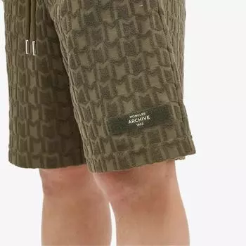 Moncler Короткие полотенца с монограммой, зеленый