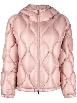 Moncler короткий пуховик Anthon с капюшоном, розовый