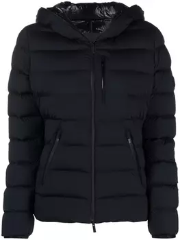 Moncler короткий пуховик Herbe с капюшоном, черный