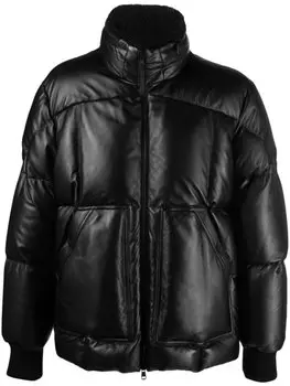 Moncler кожаный пуховик Aisne, черный