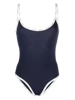 Moncler купальник с логотипом, синий