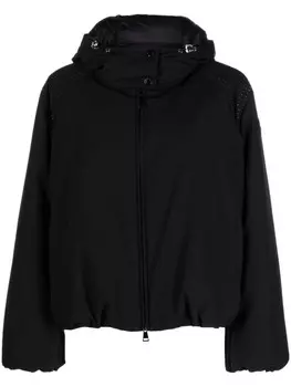 Moncler куртка Martinet с капюшоном и стразами, черный