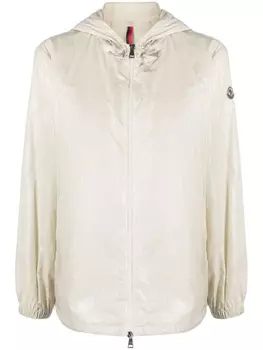 Moncler куртка на молнии с капюшоном, нейтральный цвет