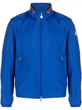 Moncler куртка на молнии с капюшоном, синий