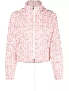 Moncler куртка на молнии с логотипом, розовый